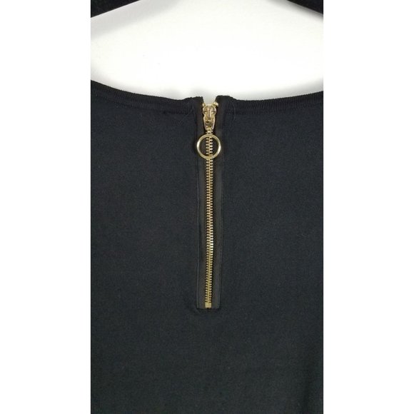 I.N.C Woman Sz. 2X Black Lightweight Sweater W/ Gold/Suede Details NWT - Picture 6 of 7